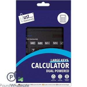Just Stationery Large Key Desk Calculator 135 X 185mm Assorted