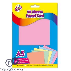 Artbox A5 Assorted Colour Pastel Card 30 Sheets