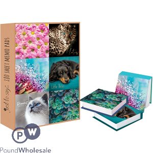 Just Stationery Photographic 180 Sheet Memo Blocks Assorted