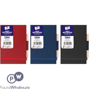 Just Stationery Feint Ruled Police Reporting Notepad With Pencil 13cm X 8.5cm Assorted Colours