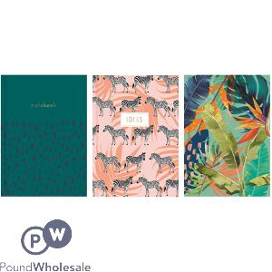 Just Stationery A4 Wild Hardback Notebook Assorted