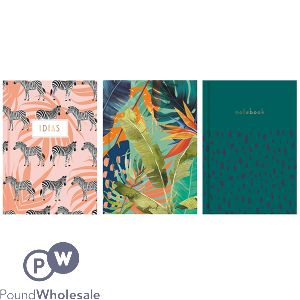 Just Stationery A5 Wild Hardback Notebook Assorted