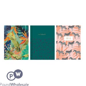 Just Stationery A6 Wild Hardback Notebook Assorted