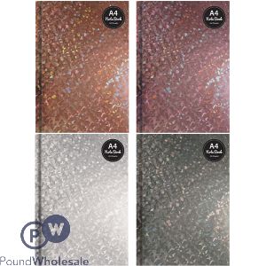 Just Stationery A4 Holographic Hardback Notebook Assorted Colours