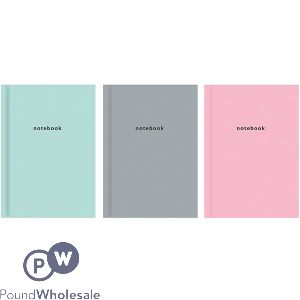 Just Stationery A4 Pastel Hardback Ruled Notebook Assorted Colours