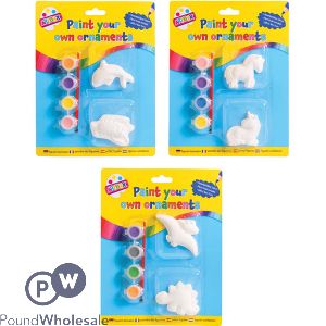 Artbox Paint Your Own Animal Ornaments 2 Pack Assorted
