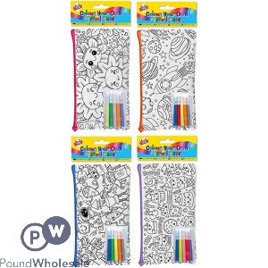 Artbox Colour Your Own Pencil Case Set Assorted