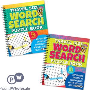 100 Puzzle Travel Size Word Search Puzzle Book Assorted