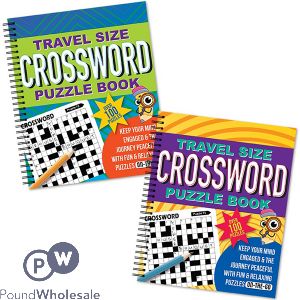 100 Puzzle Travel Size Crossword Puzzle Book Assorted