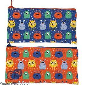 Monsters Zipped Pencil Case Assorted Colours