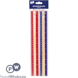 2pc WOODEN RULERS 30cm