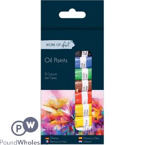 Work Of Art Assorted Colour Oil Paints 6ml 8 Pack