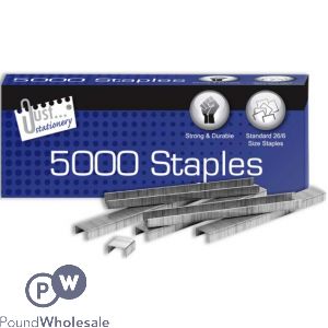 Just Stationery 26/6 Staples 5000 Pack Cdu