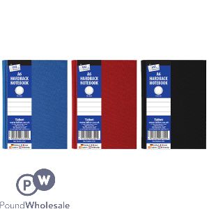 Just Stationery A6 Ruled Hardback Notebook Assorted Colours