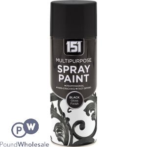 151 Multipurpose Spray Paint Black Gloss 400ml