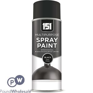 151 Multipurpose Black Satin Spray Paint 400ml