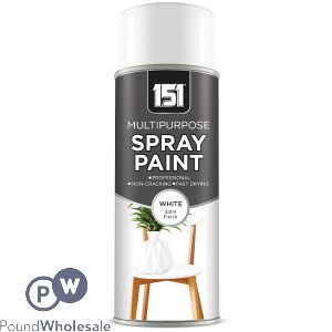 151 MULTIPURPOSE WHITE SATIN SPRAY PAINT 400ML