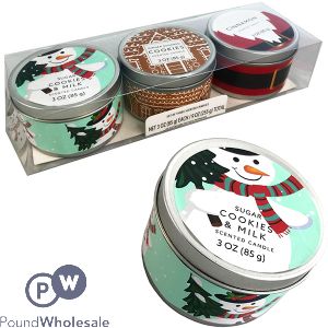 Whimsy Assorted Scented Tin Candles 3oz Gift Set 3 Pack