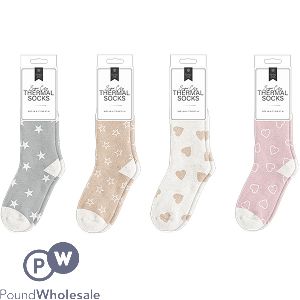 Farley Mill Ladies' Size 4-7 Thermal Cosy Socks Assorted
