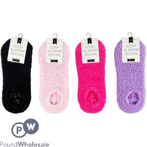 Farley Mill Ladies' Size 4-7 Cosy Slipper Socks Assorted Colours