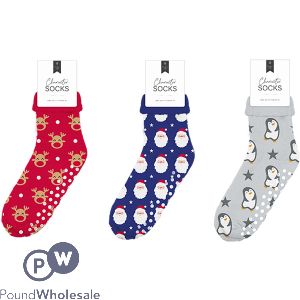 FARLEY MILL UK 3-7 NOVELTY PRINTED XMAS BED SOCKS ASSORTED