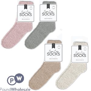 Farley Mill Uk 4-8 Plain Cosy Socks 2 Pack Assorted Colours