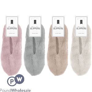 Farley Mill Faux Fur Memory Foam Slipper Socks Assorted