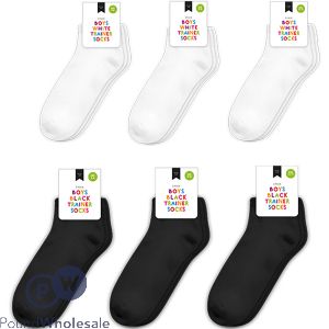 Farley Mill Boys Plain Trainer Socks Assorted