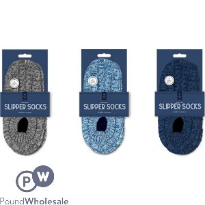 Farley Mill Men's Marl Knitted Slipper Socks Assorted