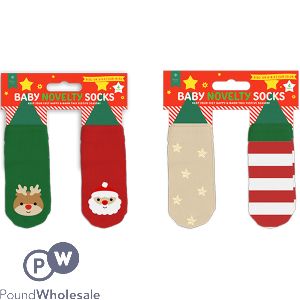 Farley Mill Baby Printed Festive Socks 4 Pack Assorted