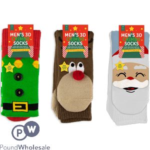 Farley Mill Men's 3d Christmas Socks Assorted