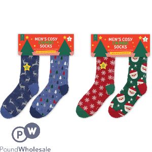 Farley Mill Men's Festive Socks 2 Pack Assorted
