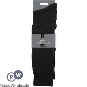Farley Mill 6-11 Men's Black Classic Socks 5 Pairs