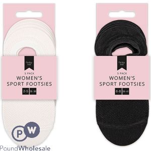 Farley Mill Women's Sport Footsies 5 Pack Assorted Colours