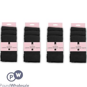 Farley Mill 60 Denier Black Opaque Tights 3 Pack Assorted Sizes