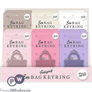 Farley Mill Small EVA Bag Keyring CDU Assorted Colours