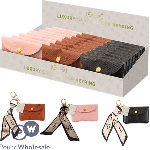 Farley Mill Luxury Card Holder Keyring CDU Assorted Colours