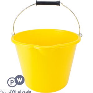 Heavy Duty Yellow Builders Bucket 14l