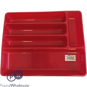 SMALL CUTLERY TRAY GLITTER RED