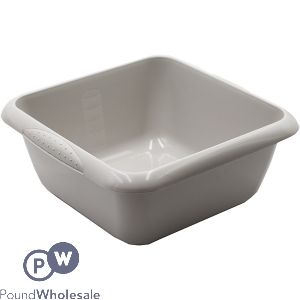 SQUARE WASHING UP BOWL TAUPE 7L