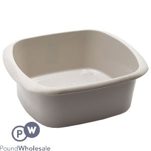 RECTANGULAR WASHING UP BOWL TAUPE 11L