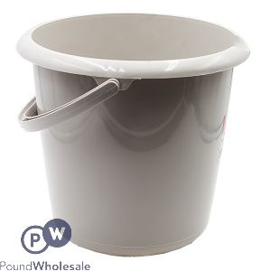 Round Bucket Taupe 13l