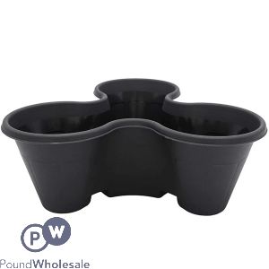 Strawberry Planter Black Stackable Plant Pot