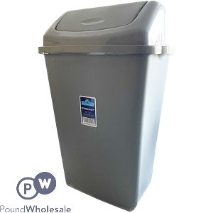 Kitchen Krazy Silver Swing Top Bin 30l