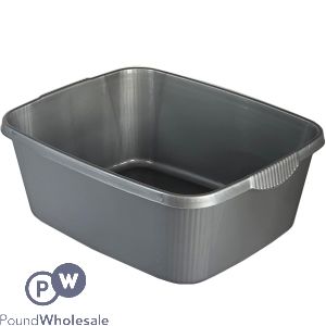 Eco Rectangular Washing Up Bowl Silver 11l