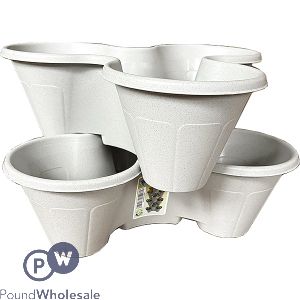 Strawberry Planter Platinum Stackable Plant Pot