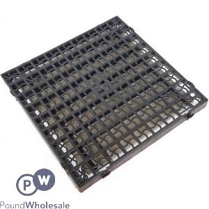 Black Plastic Interlocking Grass Grid 48cm X 48cm X 4cm