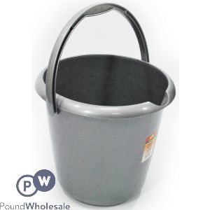 Round Bucket Silver 13l