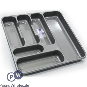 Deluxe Large Cutlery Tray Silver