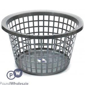 ROUND LAUNDRY BASKET SILVER